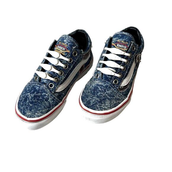 Vans X Cobra Kai Old Skool Sneaker Shoes Blue Low Tops Eagle Fang Karate Kids 12 - Picture 2 of 12